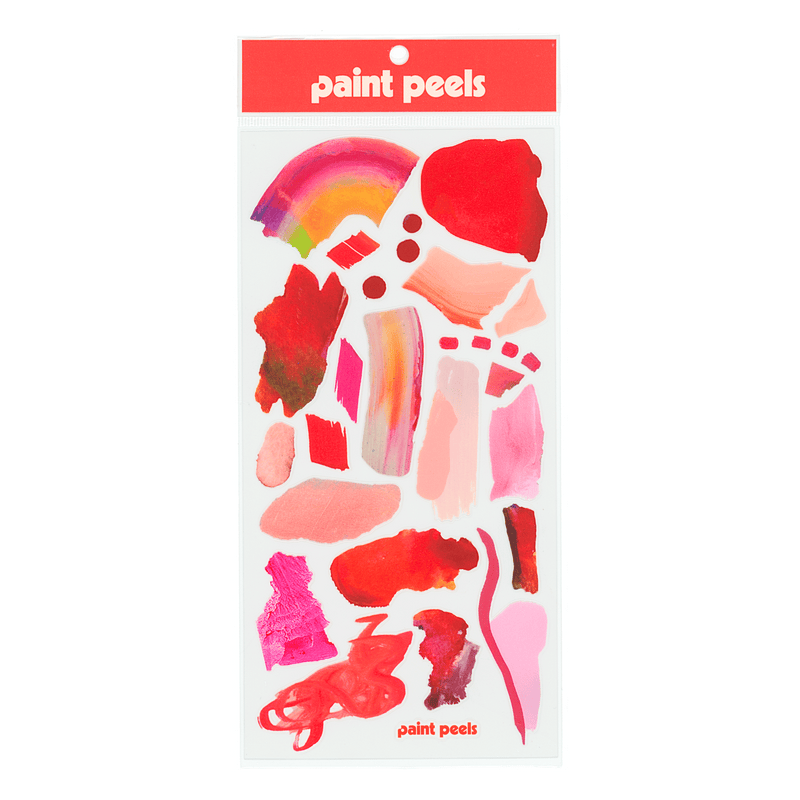 Vibrant Reds Paint Peels - No.001 Single Sticker Sheet-zoom-