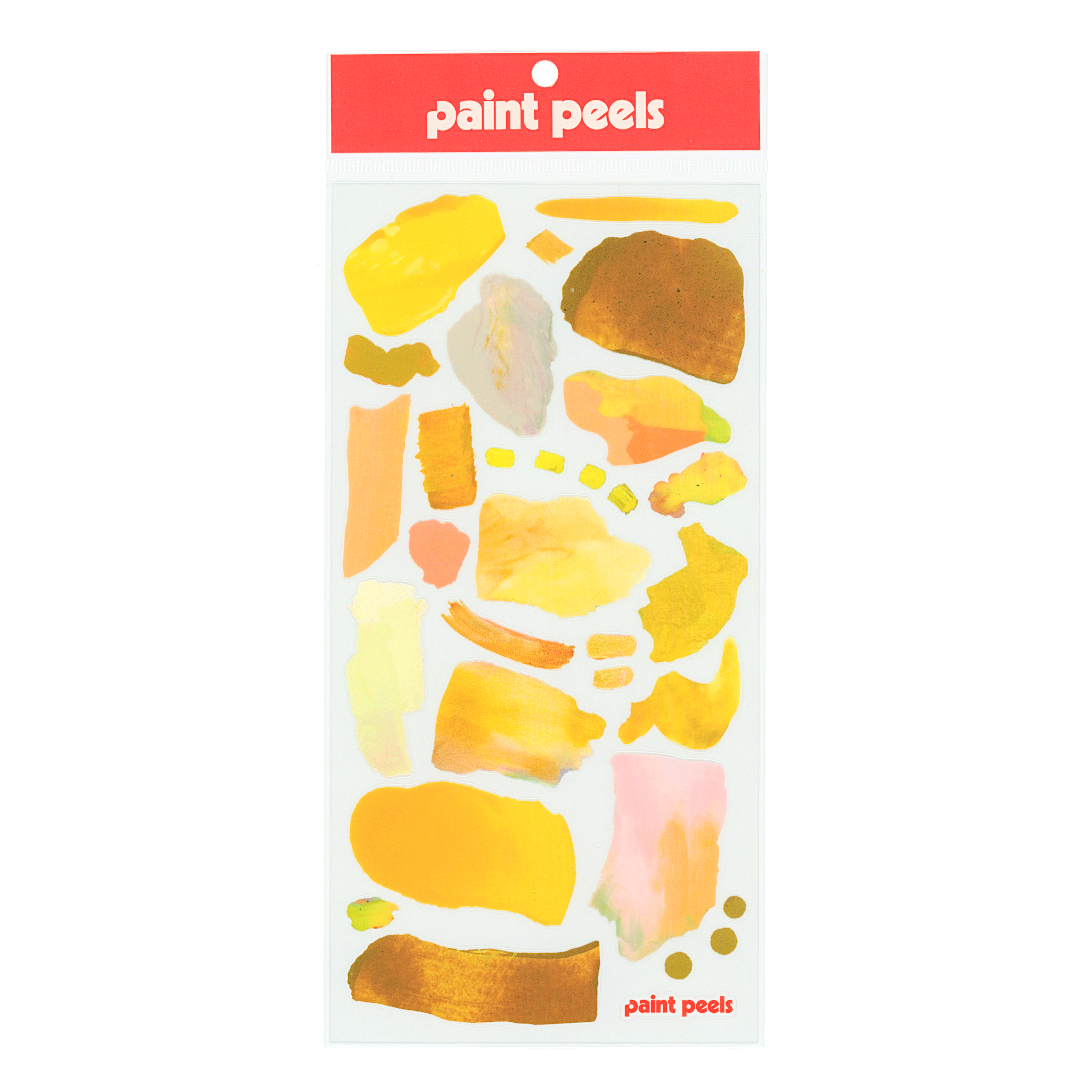 Vibrant Yellows Paint Peels - No.003 Single Sticker Sheet-zoom-1