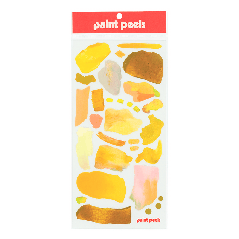 Vibrant Yellows Paint Peels - No.003 Single Sticker Sheet-zoom-