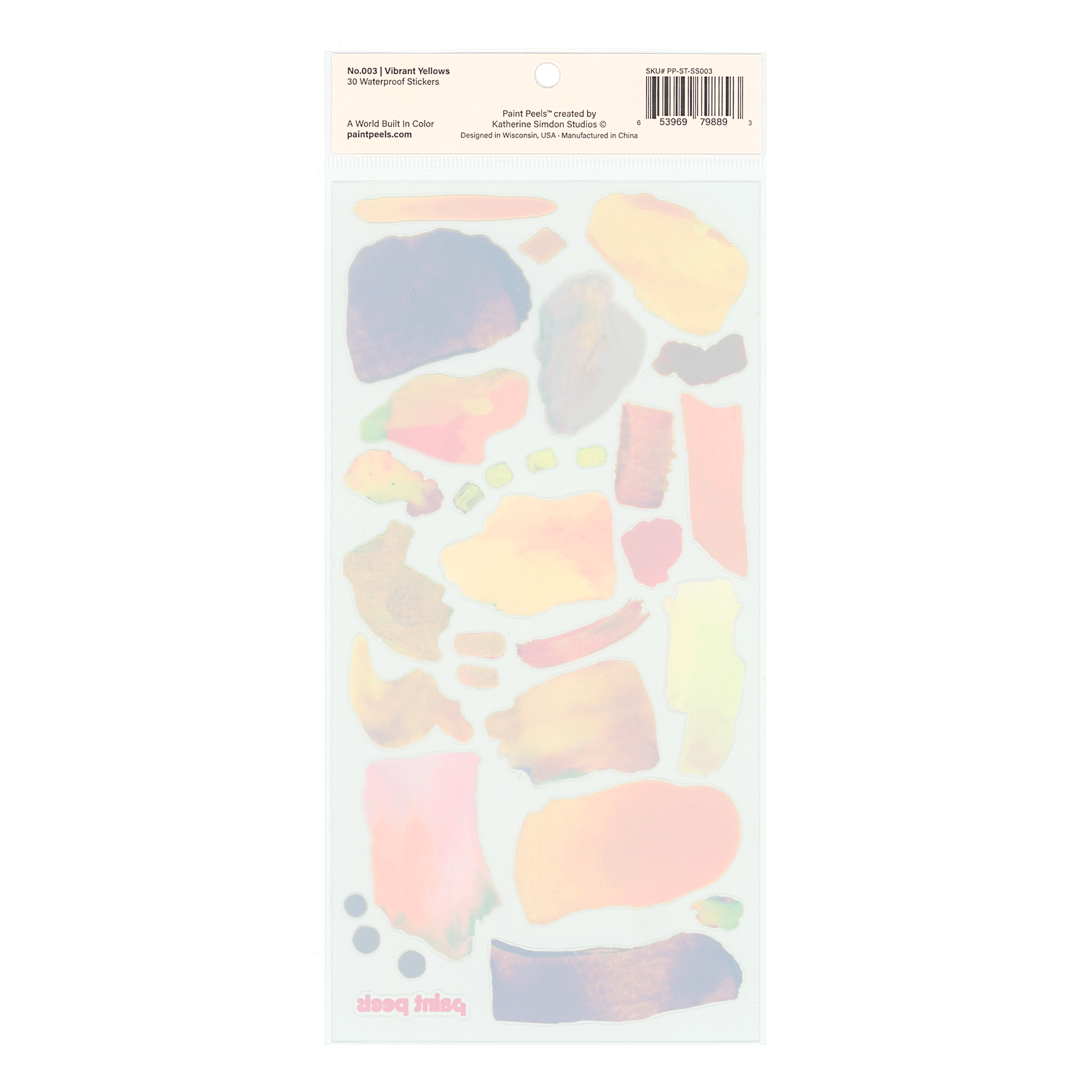 Vibrant Yellows Paint Peels - No.003 Single Sticker Sheet-zoom-5