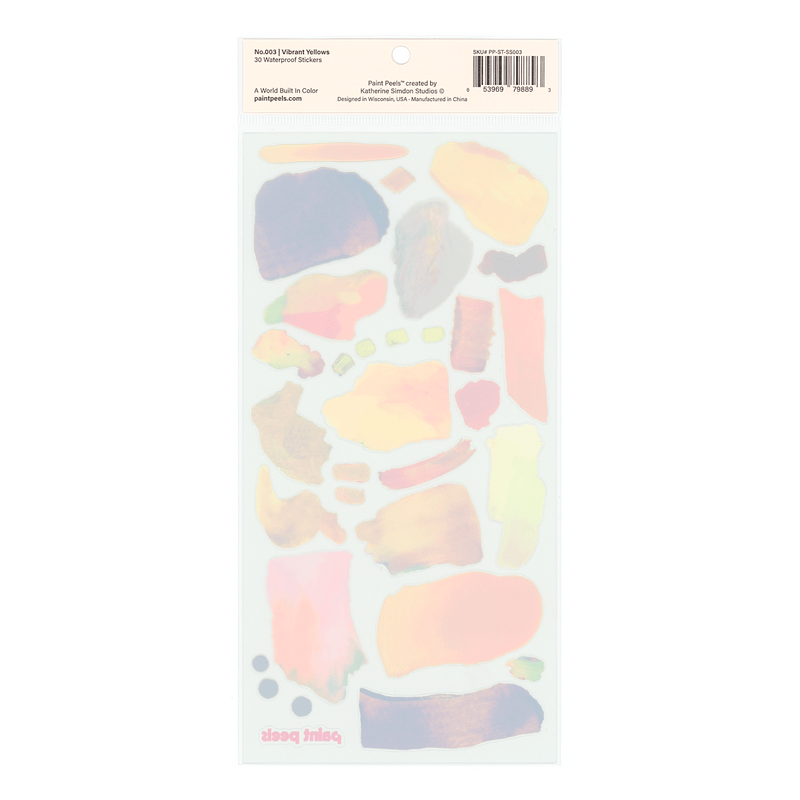 Vibrant Yellows Paint Peels - No.003 Single Sticker Sheet-zoom-