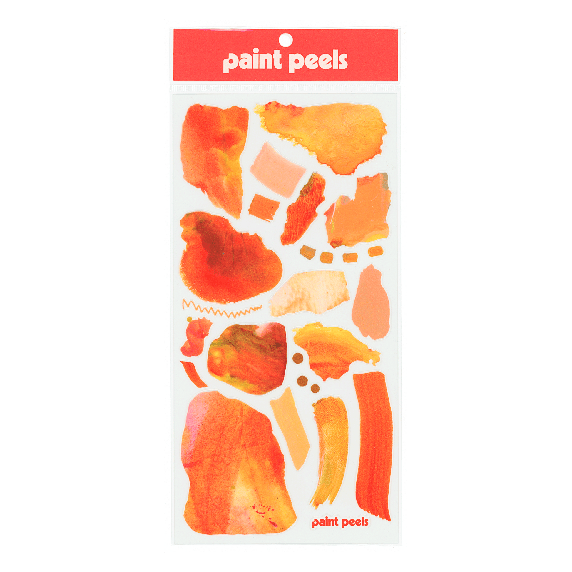 Vibrant Oranges Paint Peels - No.002 Single Sticker Sheet-1