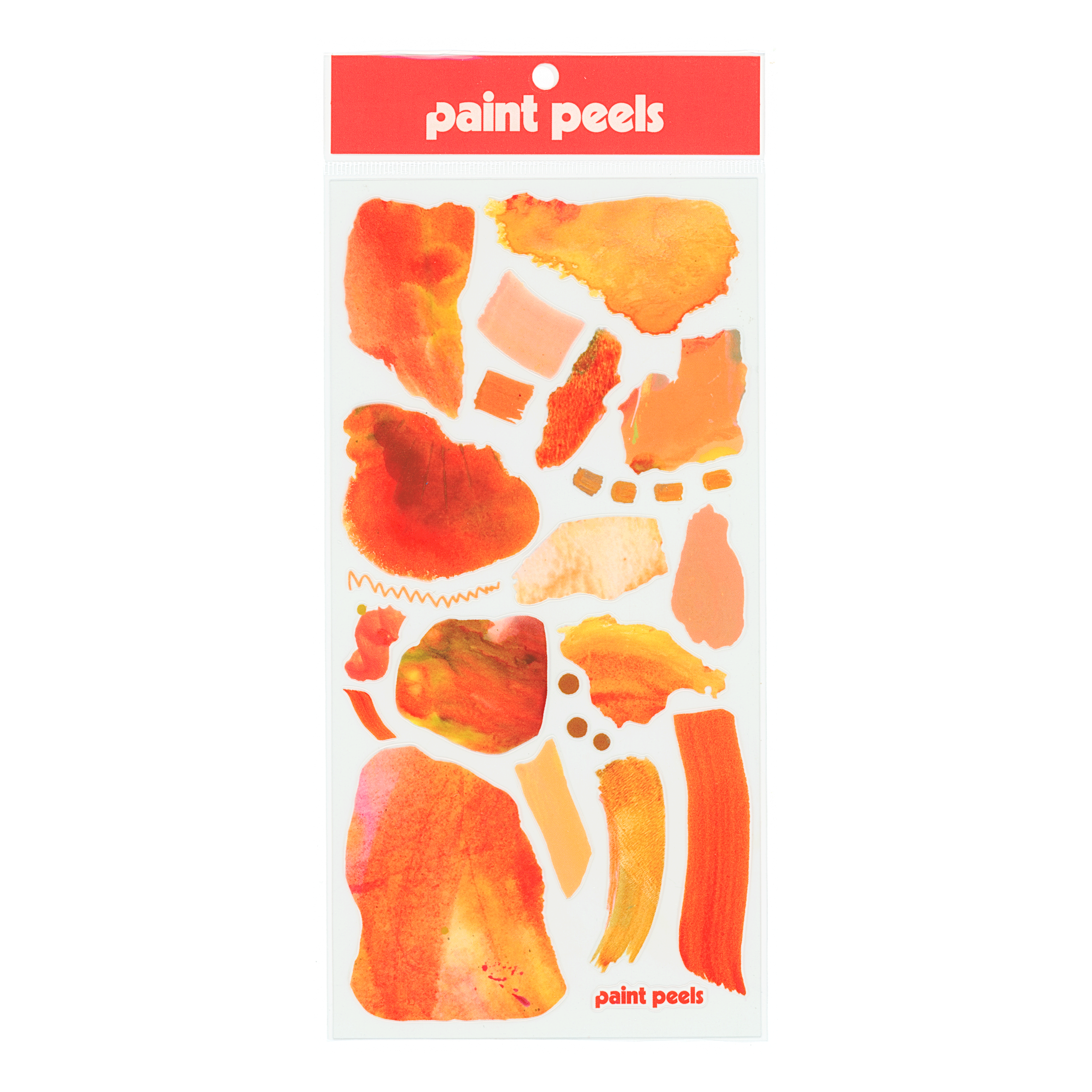 Vibrant Oranges Paint Peels - No.002 Single Sticker Sheet-zoom-1