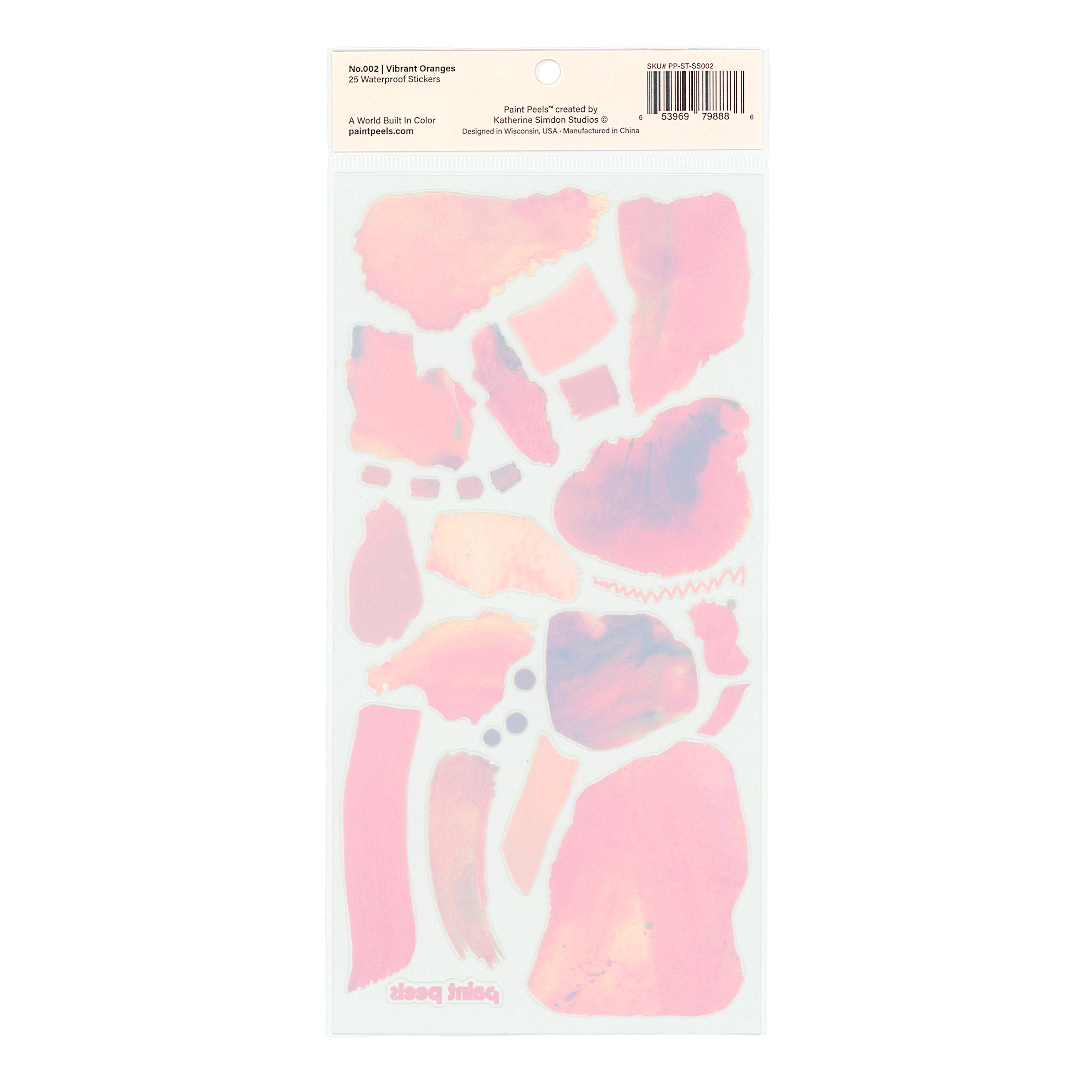 Vibrant Oranges Paint Peels - No.002 Single Sticker Sheet-zoom-5
