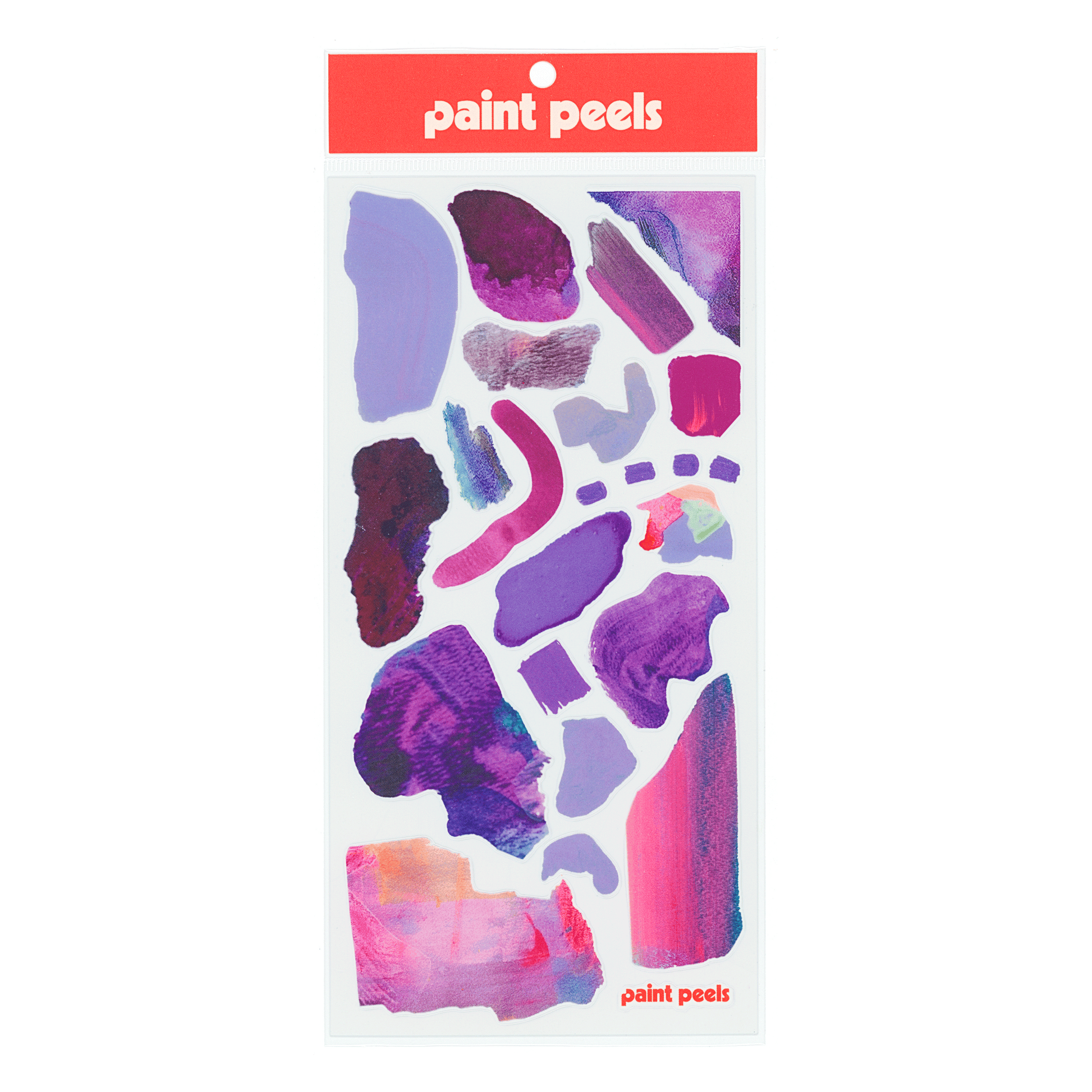Vibrant Purples Paint Peels - No.006 Single Sticker Sheet-1