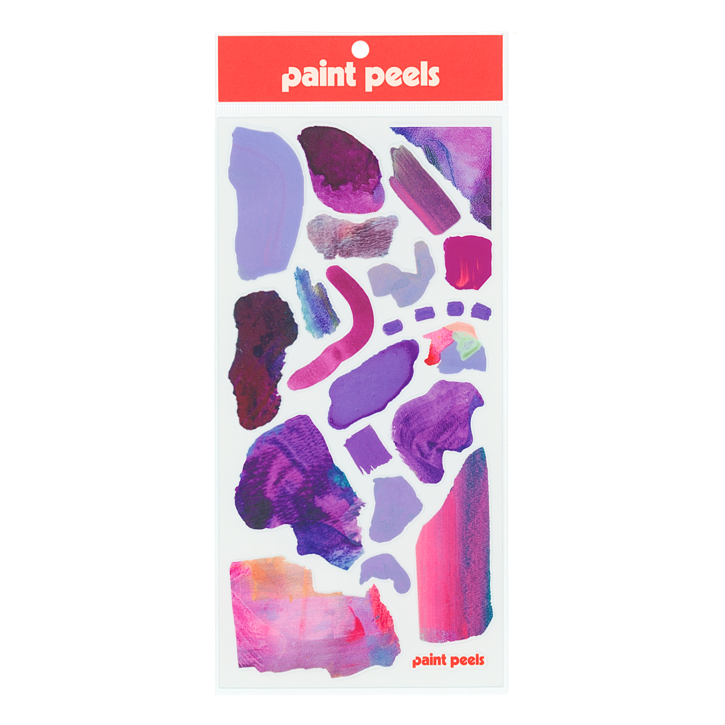 Vibrant Purples Paint Peels - No.006 Single Sticker Sheet-zoom-1