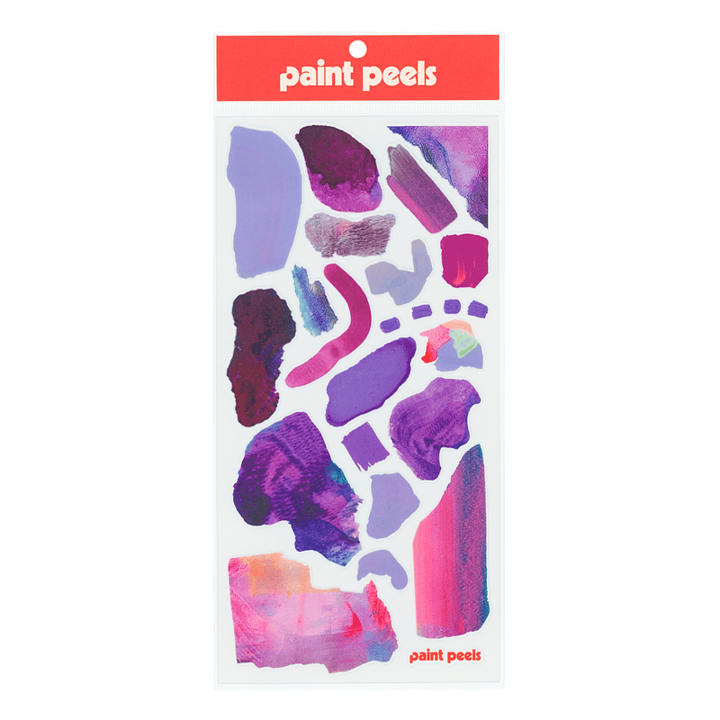 Vibrant Purples Paint Peels - No.006 Single Sticker Sheet-zoom-