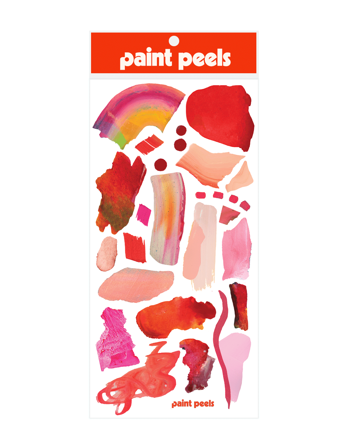 Vibrant Reds Paint Peels - No.001 Single Sticker Sheet-zoom-1