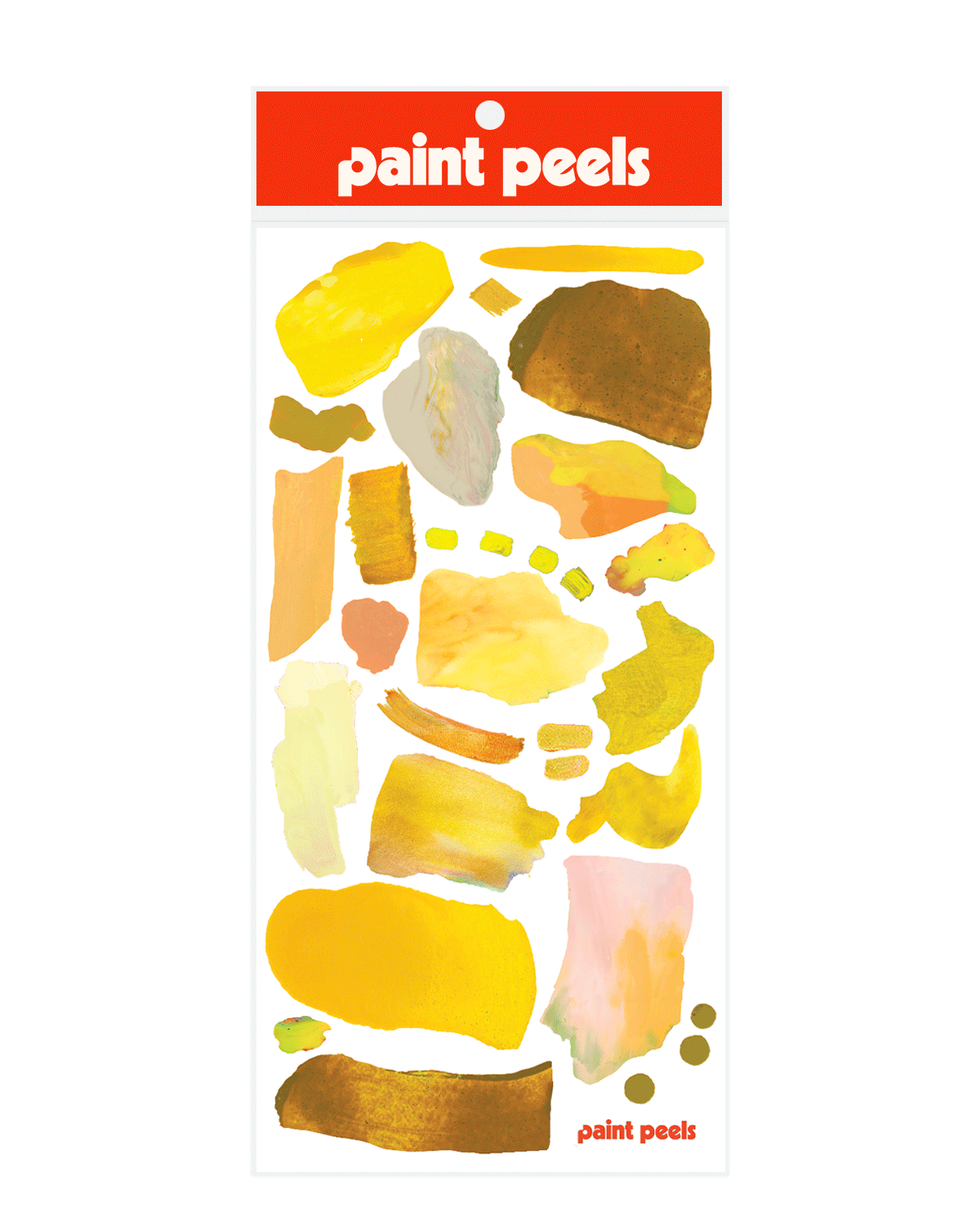 Vibrant Yellows Paint Peels - No.003 Single Sticker Sheet